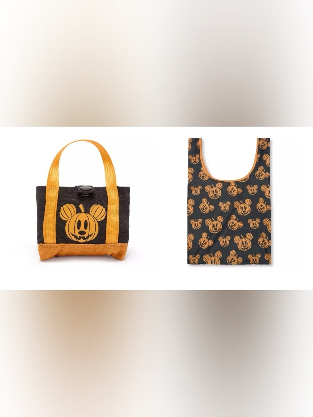 Mickey Mouse Jack-o’-Lantern Halloween Packable Tote Bag